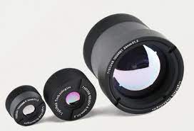 Thermal lenses are made out of substances like germanium, or other materials with low absorption in the infrared spectrum.

Thermal imaging involves distinguishing various objects in a scene based on their respective temperature differences. The law of bl